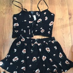 Fashion Nova Floral Two Piece Short Set